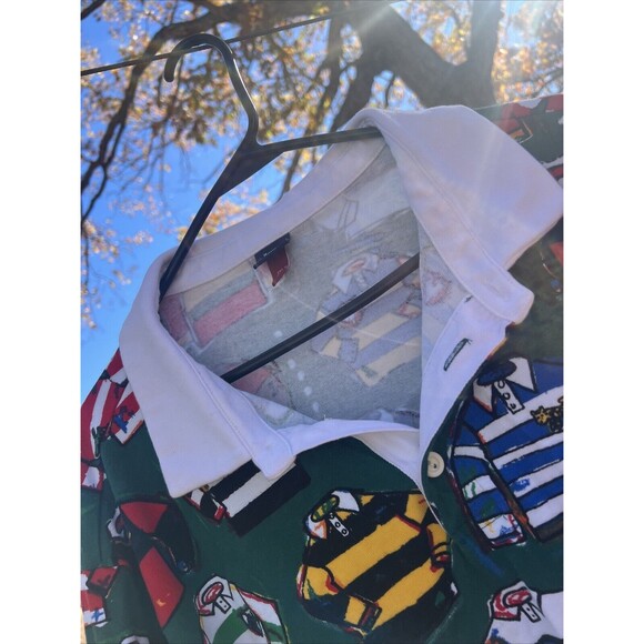 Rowing Blazers Target Shirt Mens XXL Blue Red Rugby All Over Long Sleeve - Picture 7 of 10